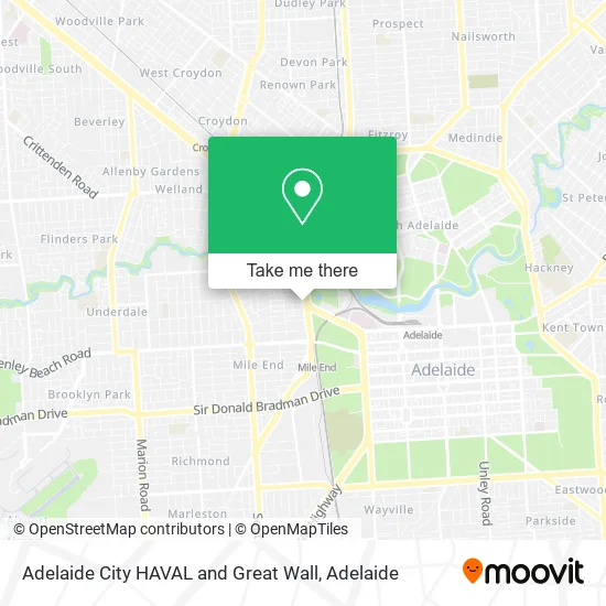 Adelaide City HAVAL and Great Wall map