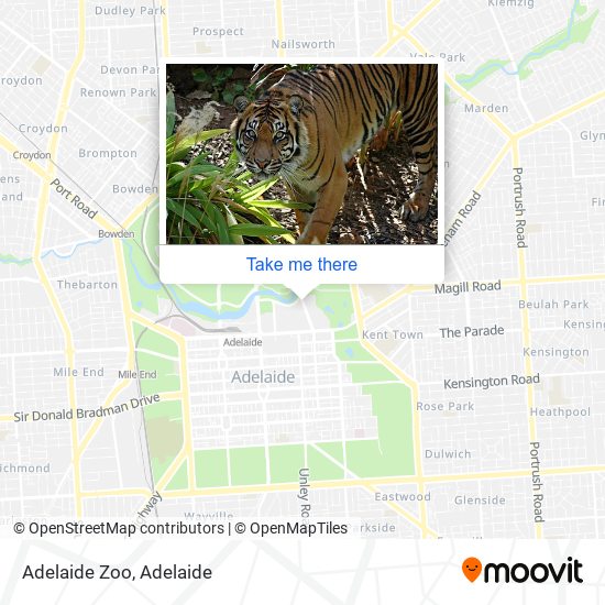 Mapa Adelaide Zoo