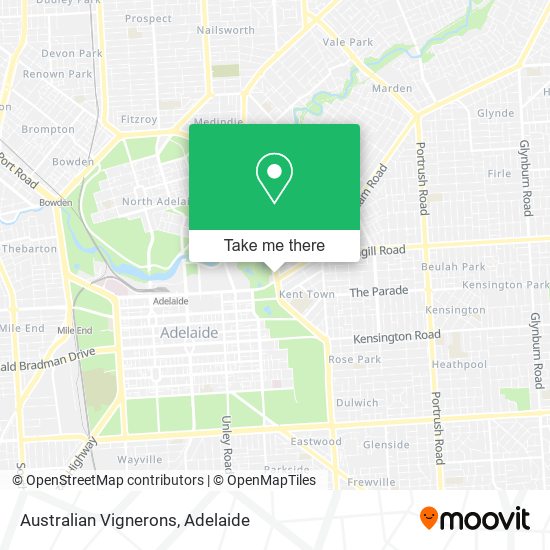Mapa Australian Vignerons