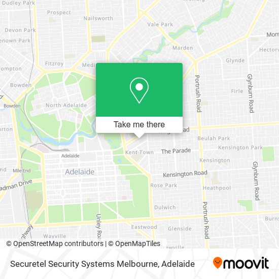 Mapa Securetel Security Systems Melbourne