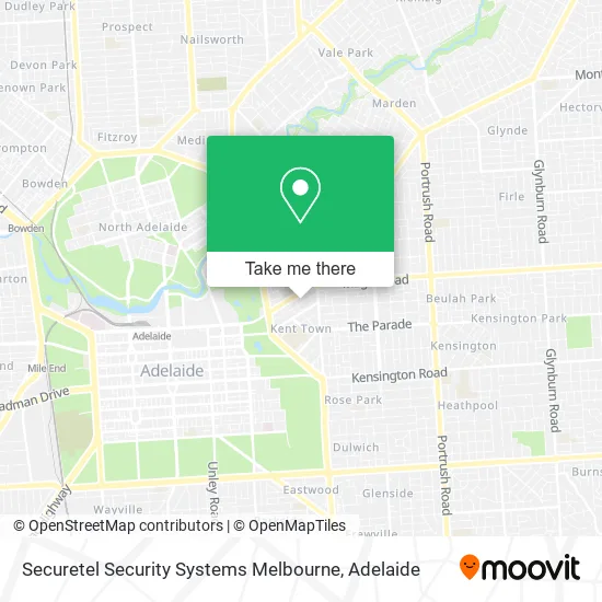 Mapa Securetel Security Systems Melbourne