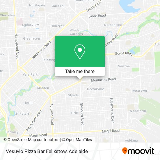 Mapa Vesuvio Pizza Bar Felixstow