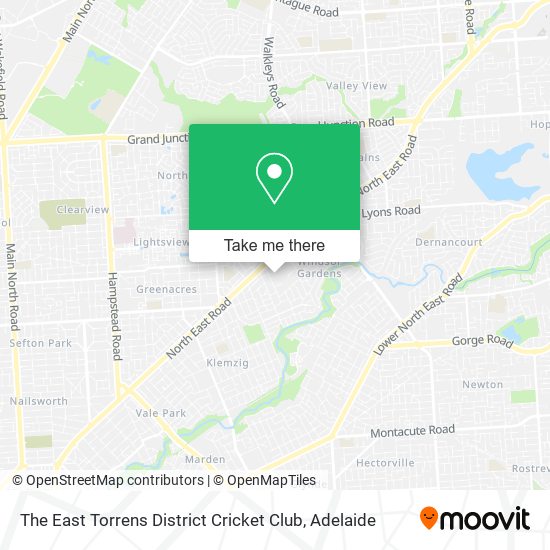 Mapa The East Torrens District Cricket Club
