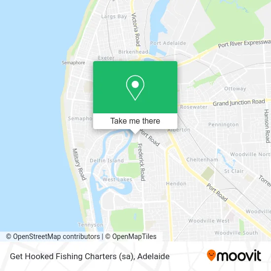 Mapa Get Hooked Fishing Charters (sa)