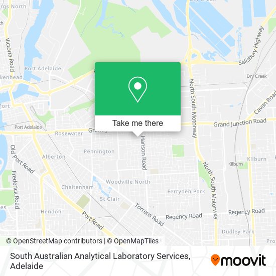 South Australian Analytical Laboratory Services map