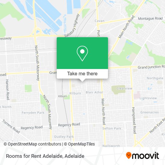 Mapa Rooms for Rent Adelaide