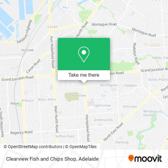 Mapa Clearview Fish and Chips Shop
