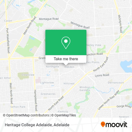 Mapa Heritage College Adelaide