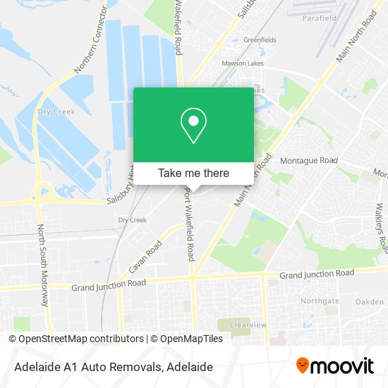 Mapa Adelaide A1 Auto Removals