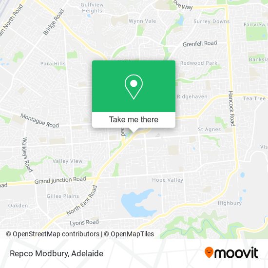 Mapa Repco Modbury