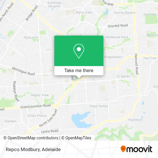 Mapa Repco Modbury