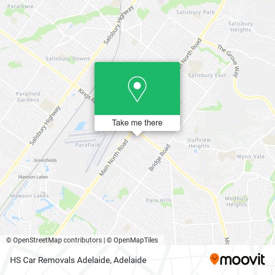 HS Car Removals Adelaide map