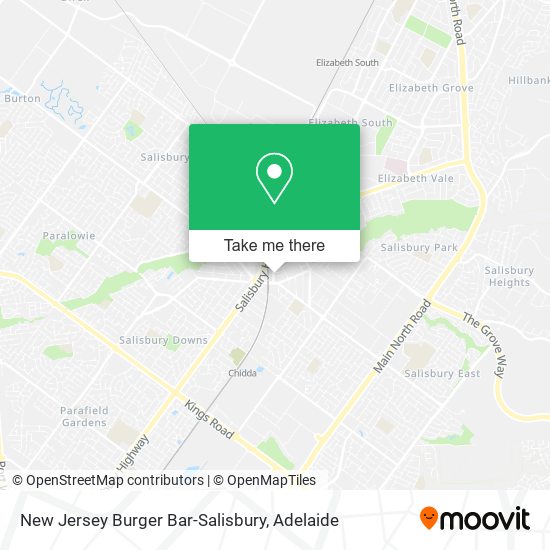 Mapa New Jersey Burger Bar-Salisbury