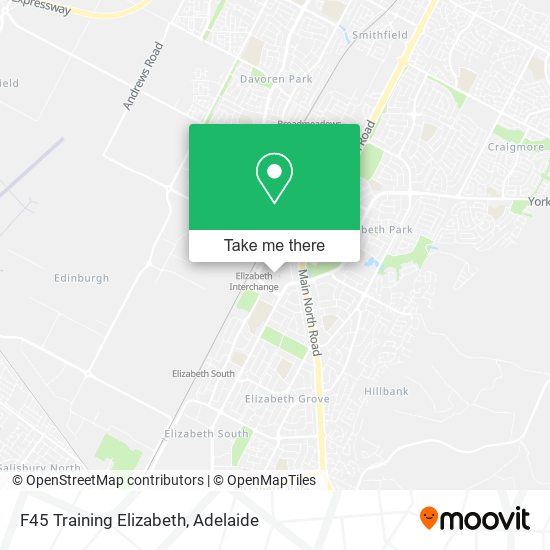 F45 Training Elizabeth map