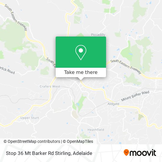 Mapa Stop 36 Mt Barker Rd Stirling