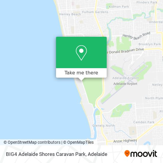 Mapa BIG4 Adelaide Shores Caravan Park