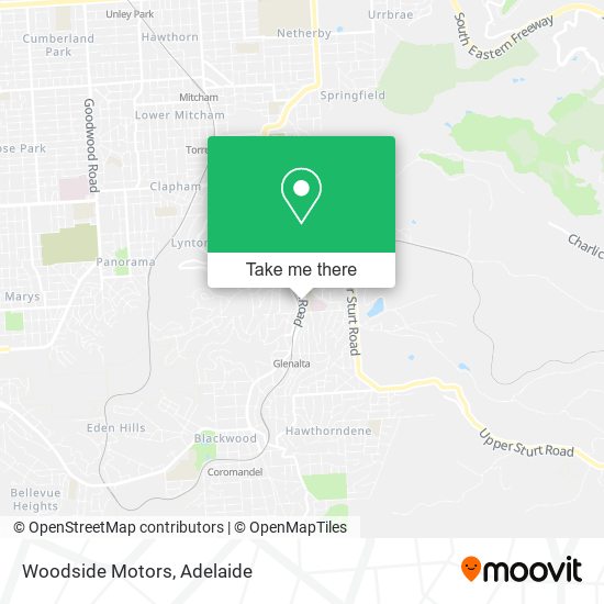 Mapa Woodside Motors