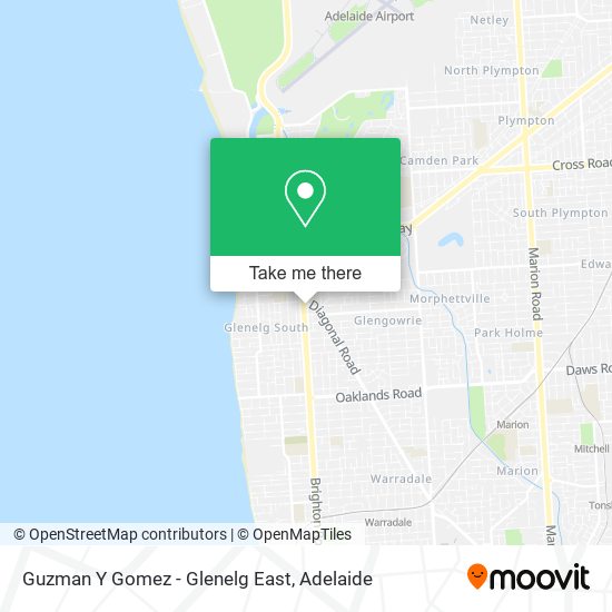 Mapa Guzman Y Gomez - Glenelg East