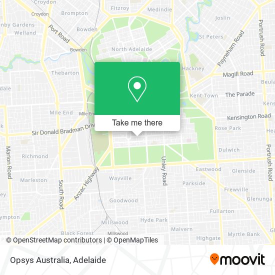 Mapa Opsys Australia