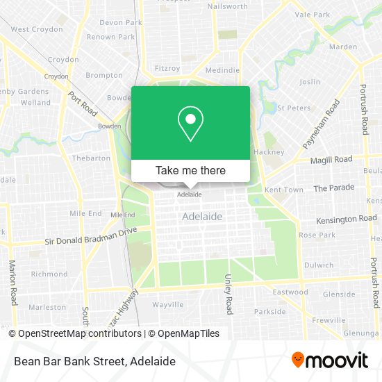 Bean Bar Bank Street map