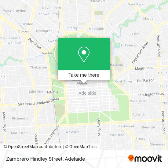 Zambrero Hindley Street map