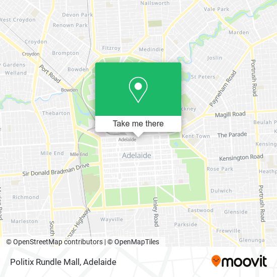 Mapa Politix Rundle Mall