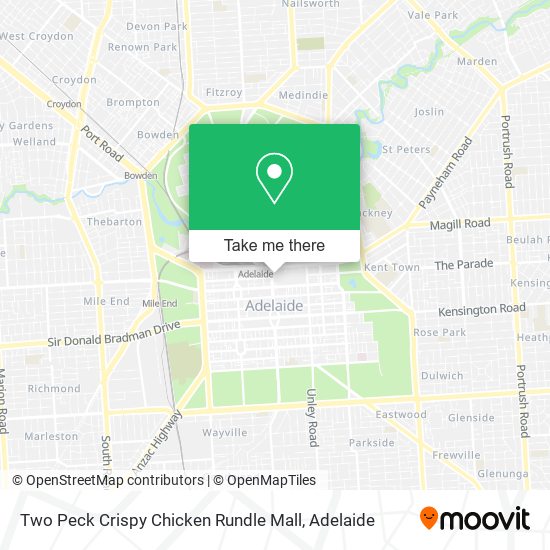 Two Peck Crispy Chicken Rundle Mall map