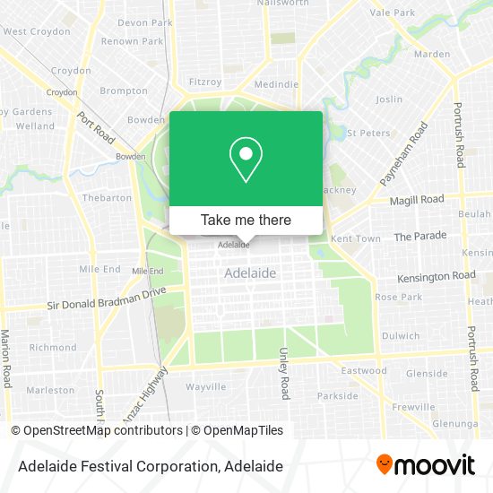 Mapa Adelaide Festival Corporation