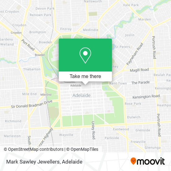 Mark Sawley Jewellers map