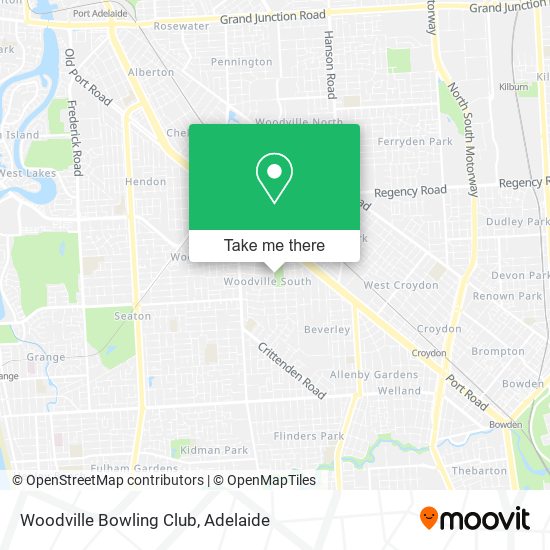 Mapa Woodville Bowling Club