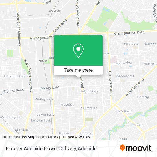 Mapa Florster Adelaide Flower Delivery