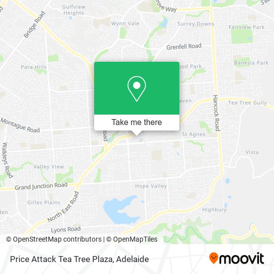 Mapa Price Attack Tea Tree Plaza