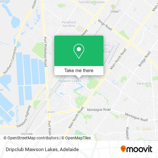 Mapa Dripclub Mawson Lakes