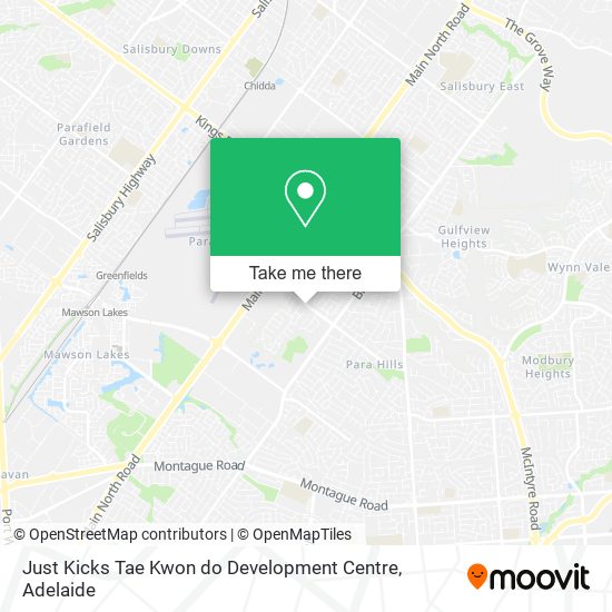 Mapa Just Kicks Tae Kwon do Development Centre