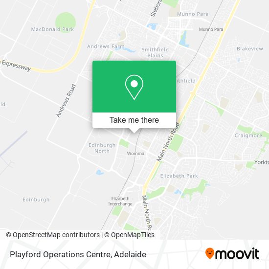 Mapa Playford Operations Centre