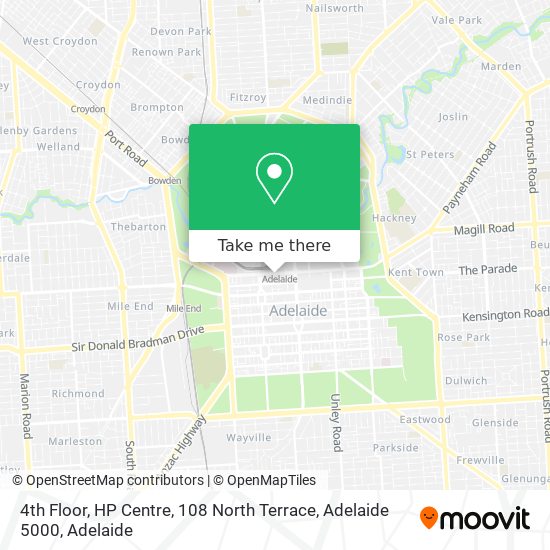 4th Floor, HP Centre, 108 North Terrace, Adelaide 5000 map