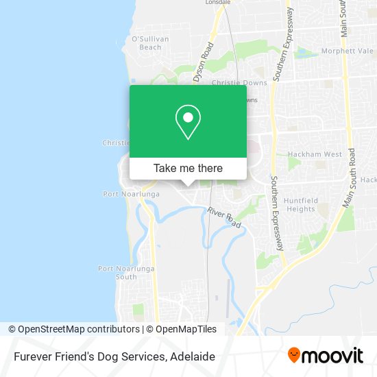 Furever Friend's Dog Services map