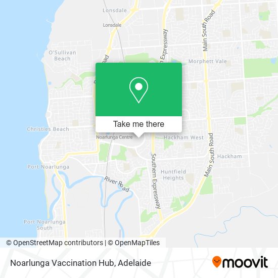 Noarlunga Vaccination Hub map