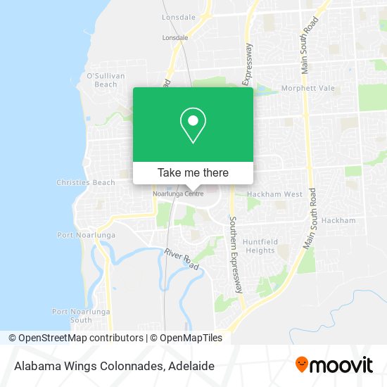 Alabama Wings Colonnades map