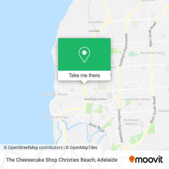 The Cheesecake Shop Christies Beach map