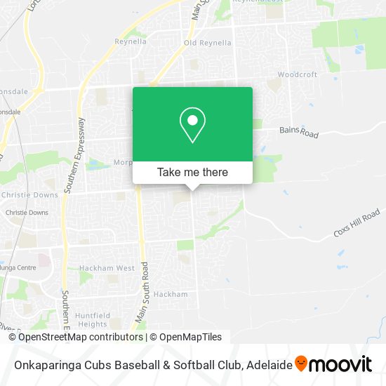 Onkaparinga Cubs Baseball & Softball Club map