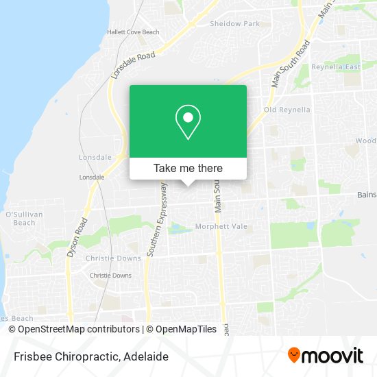 Frisbee Chiropractic map