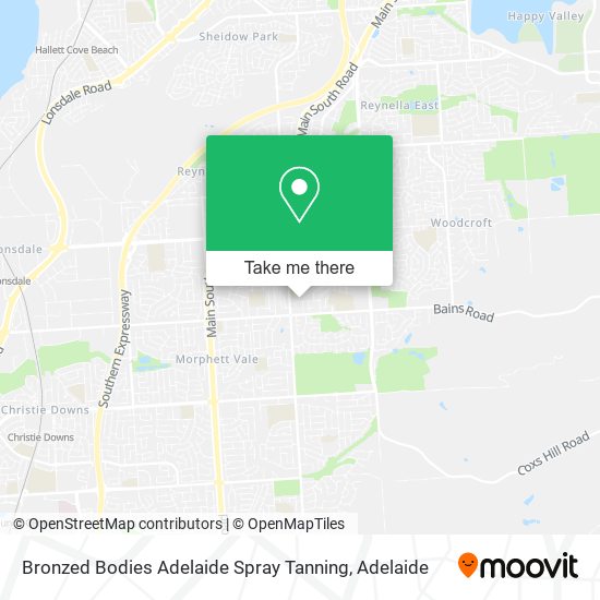 Bronzed Bodies Adelaide Spray Tanning map