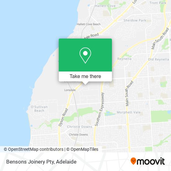 Bensons Joinery Pty map