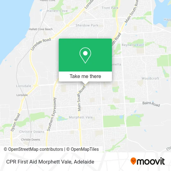 Mapa CPR First Aid Morphett Vale