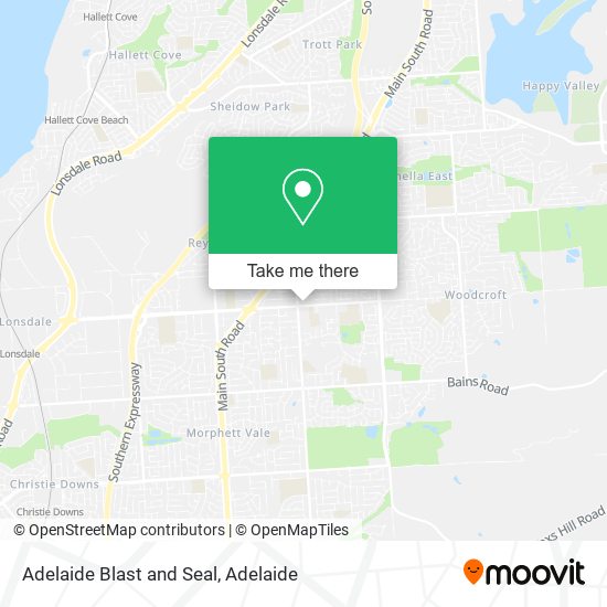 Adelaide Blast and Seal map