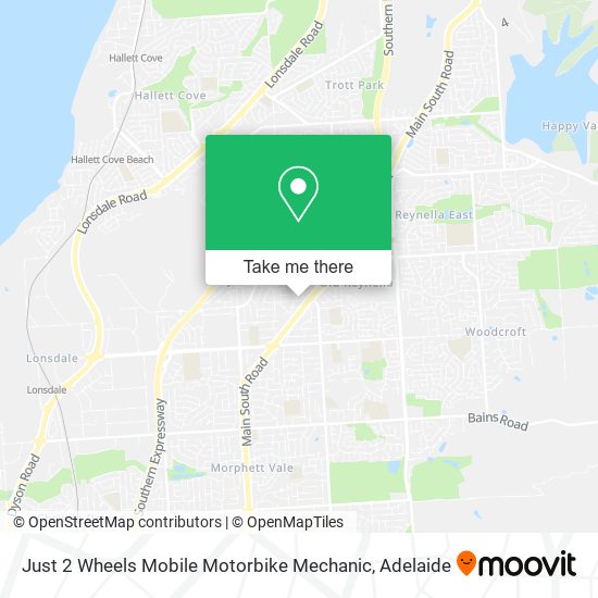Just 2 Wheels Mobile Motorbike Mechanic map