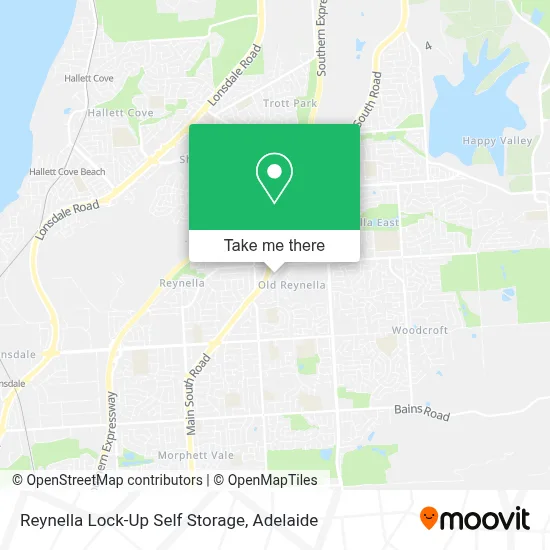 Mapa Reynella Lock-Up Self Storage