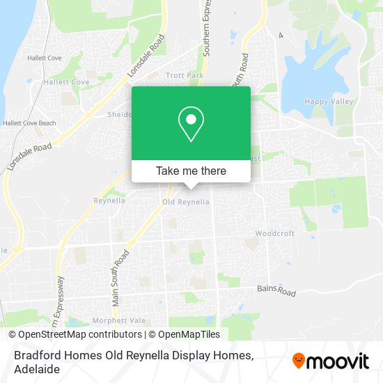 Mapa Bradford Homes Old Reynella Display Homes