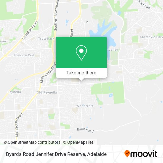 Mapa Byards Road Jennifer Drive Reserve